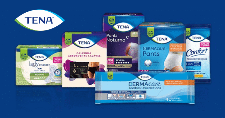 TENA disponibiliza amostras grátis de produtos para incontinência urinária; escolha, solicite e receba em casa