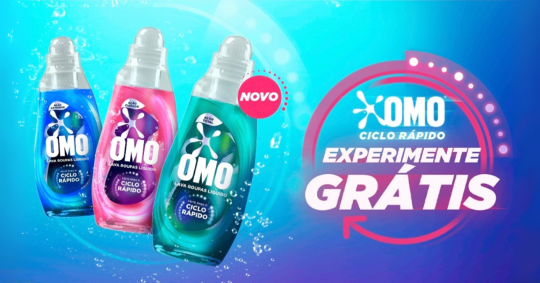 Experimente grátis o novo OMO Ciclo Rápido: receba seu dinheiro de volta na promoção da Unilever