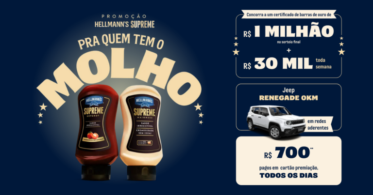 Hellmann’s apresenta novos produtos para a linha Supreme e lança promoção com prêmios instantâneos