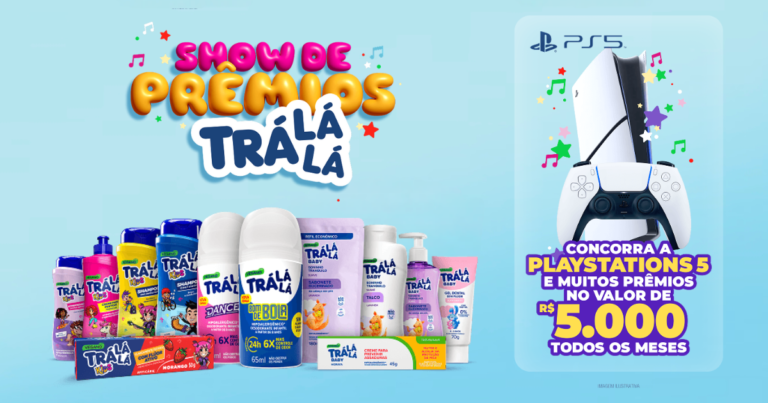 Trá Lá Lá relança linha Baby e cria promoção distribuindo prêmios instantâneos e Playstation 5