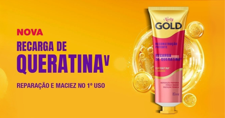 Consumidores irão receber kit com a nova Recarga de Queratina da Niely Gold gratuitamente em casa