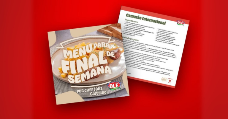 Receba grátis em casa o livro de receitas da chef Júlia Carvalho em parceria com as Conservas Olé