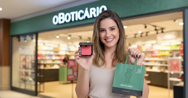 Lojas O Boticário estão distribuindo um Mini Blush Make B. de graça como brinde para clientes em todo o Brasil