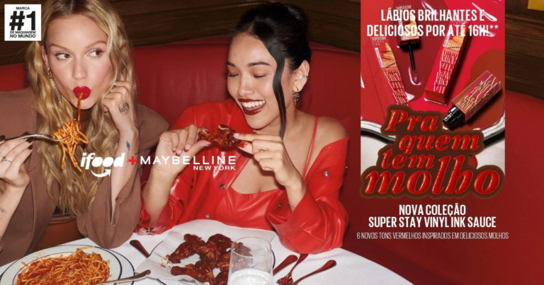 iFood e Maybelline se unem em parceria inédita com distribuição de batons grátis de nova linha inspirada em molhos