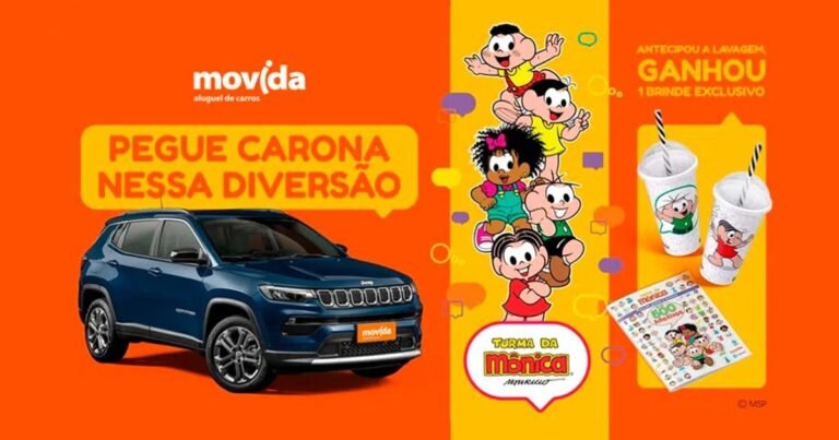Movida e Turma da Mônica se unem em campanha especial com brindes exclusivos para clientes em todo o Brasil