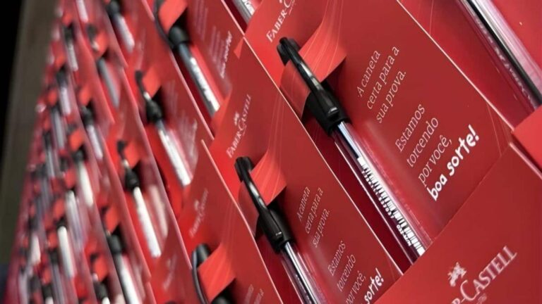 Faber-Castell e Faculdade Anhanguera irão distribuir 60 mil canetas grátis para estudantes durante o ENEM 2025