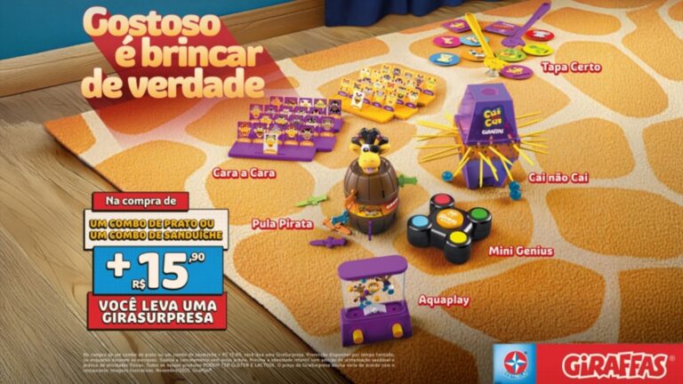 Giraffas anuncia nova coleção de brindes com brinquedos que marcaram gerações em parceria com a Estrela