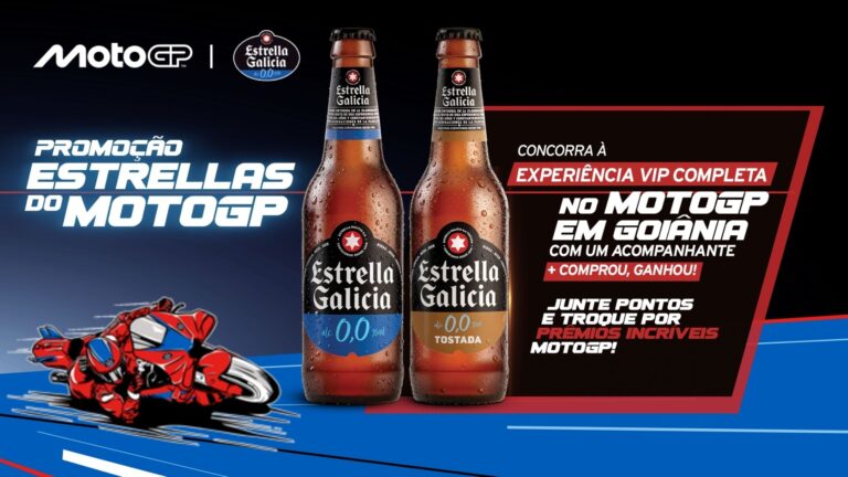 Estrella Galícia inicia resgate de brindes do MotoGP sem sorteio; troque pontos por boné, copo, shoulder bag e jaqueta