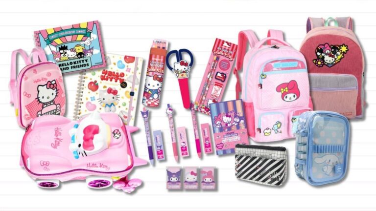 Participe grátis do sorteio nas redes sociais e concorra a um super kit de volta às aulas Hello Kitty and Friends