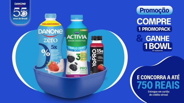 Danone comemora 55 anos de história no Brasil com promoção nacional que oferece bowls Tramontina grátis