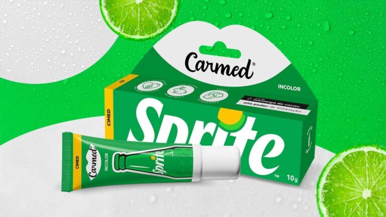 Carmed anuncia collab refrescante com a Sprite para lançar hidratante labial que promete conquistar o verão