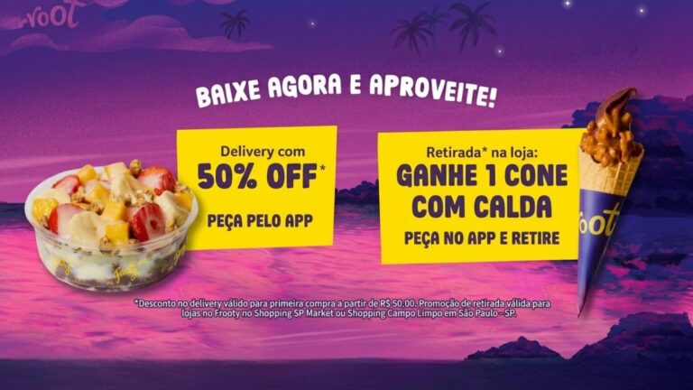 Baixou, ganhou: novo app da Frooty tem delivery com 50% de desconto e cone com calda grátis para retirar nas lojas
