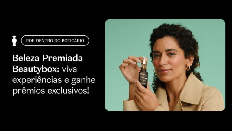 O Boticário lança promoção “Beleza Premiada Beautybox” com raspadinhas e brindes exclusivos para clientes fidelidade