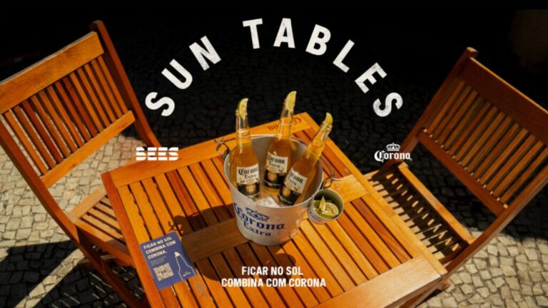 Corona transforma o sol em recompensa e cria experiência inédita com cervejas grátis em bares com a ação Sun Tables