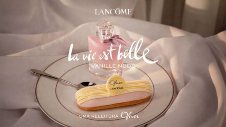 Ofner e Lancôme criam sobremesa inspirada em novo perfume e oferecem experiência sensorial com distribuição de amostras