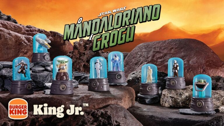 Burger King aposta em Star Wars no King Jr. em coleção inédita com 8 personagens do filme “O Mandaloriano e Grogu”