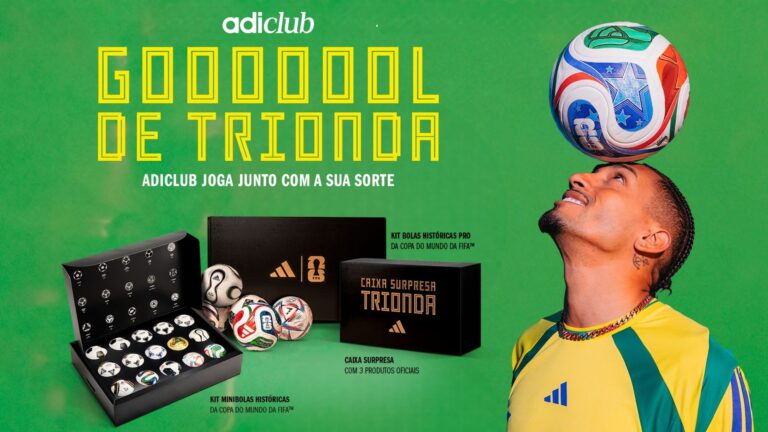 adidas lança “Gol de Trionda” com participação gratuita para concorrer a bolas históricas da Copa e kit de produtos oficiais
