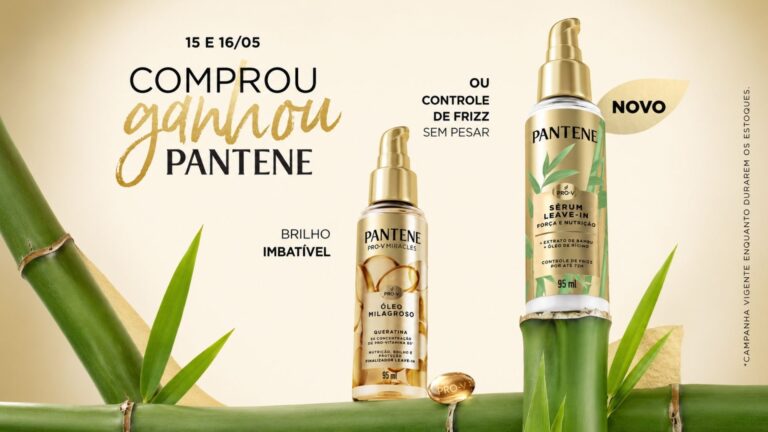 Pantene lança promoção que permite levar o novo Sérum Leave-in Bambu ou o Óleo Milagroso de graça em todo o Brasil