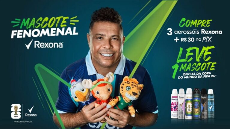 Rexona cria promoção nacional e consumidores poderão levar pelúcias dos mascotes oficiais da Copa do Mundo FIFA 2026™