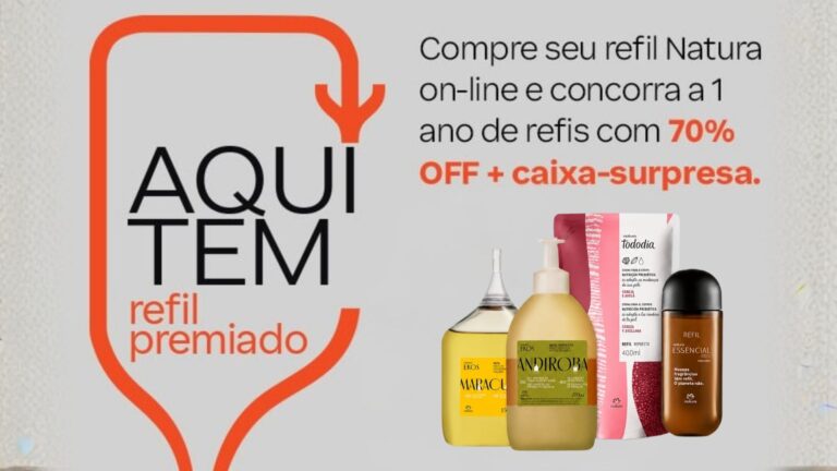 “Aqui Tem Refil Premiado”: Natura transforma consumo consciente em promoção que dá kits e descontos especiais