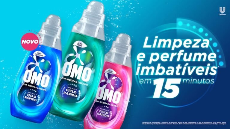 Nova campanha de teste grátis abre inscrições para selecionar consumidores que irão receber o lava roupas OMO Ciclo Rápido