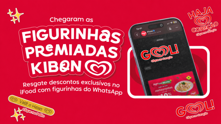 Kibon transforma figurinhas de WhatsApp em cupons de desconto e lança ação inédita durante os jogos do Brasil