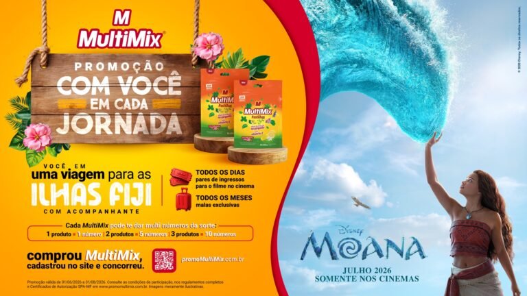MultiMix leva consumidores para as Ilhas Fiji e sorteia malas e ingressos para o novo filme da Moana nos cinemas