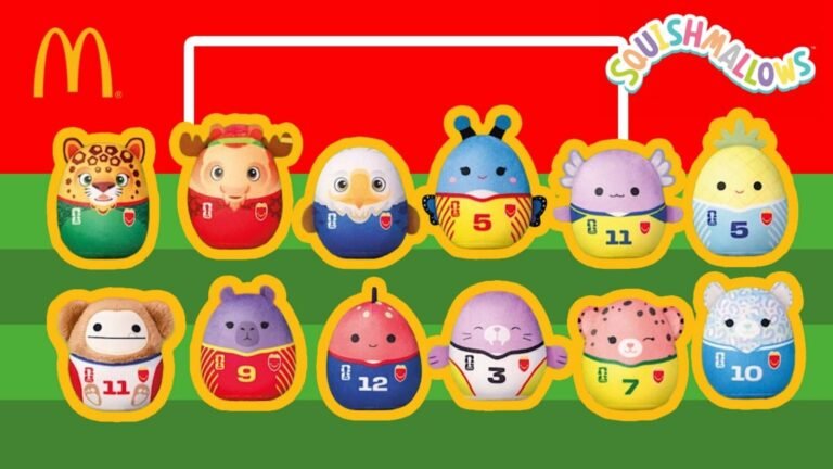 McDonald’s entra no clima do futebol com coleção de 15 Squishmallows inspirados em seleções da Copa do Mundo no McLanche Feliz