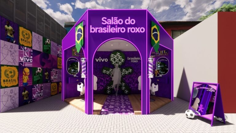Vivo cria salão temático gratuito para transformar o visual dos torcedores para o primeiro jogo da Seleção Brasileira