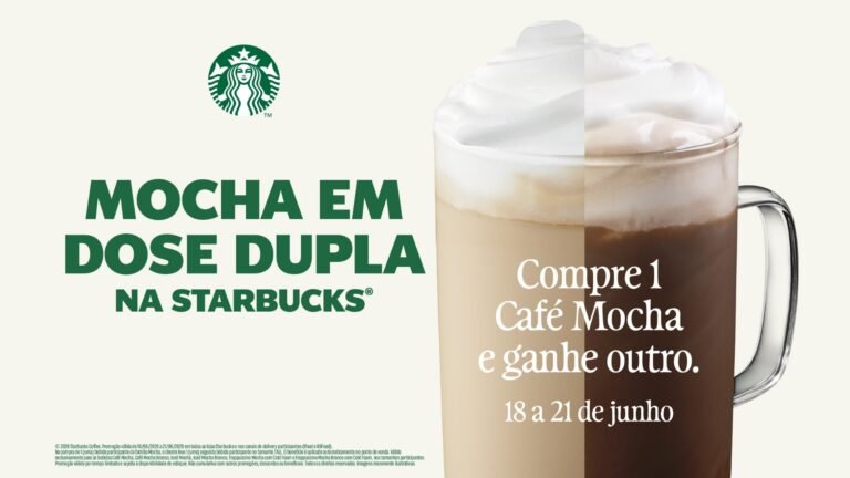 Mocha em Dose Dupla: Starbucks Brasil anuncia promoção com bebida grátis nas famílias Mocha e Chocolate