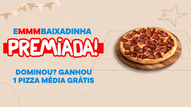 Domino’s vai distribuir pizzas grátis nos dias de jogo do Brasil para quem cumprir desafio especial de embaixadinhas