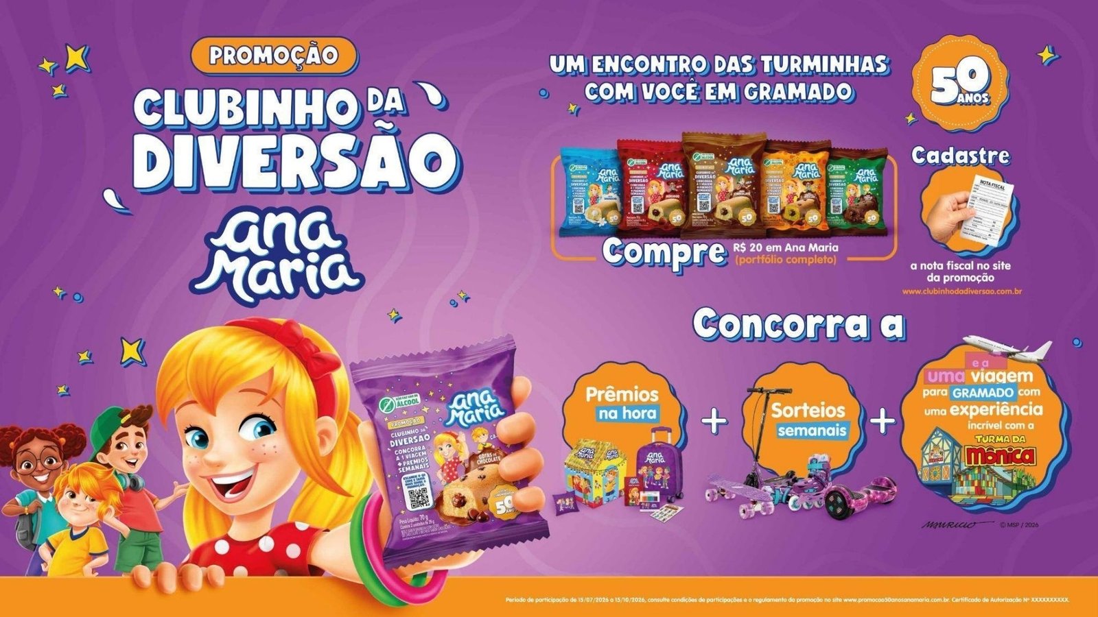Ana Maria celebra 50 anos com promoção que leva consumidores para Gramado e distribui brindes instantâneos e prêmios incríveis Ana Maria celebra 50 anos com promoção que leva consumidores para Gramado e distribui brindes instantâneos e prêmios incríveis
