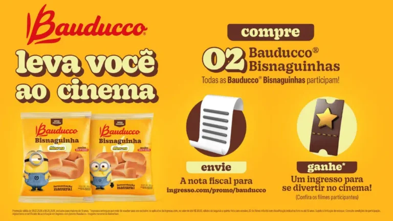 Bauducco lança promoção que dará ingressos gratuitos para assistir ao filme Minions & Monstros no cinema