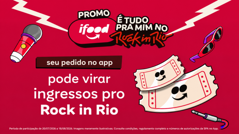 iFood transforma seus pedidos no app em chances de ganhar pares de ingressos para o Rock in Rio com experiências VIP