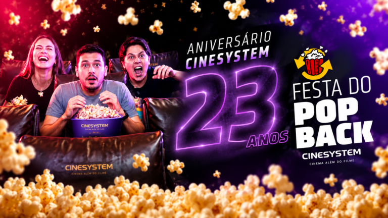 Cinesystem realiza a promoção PopBack e garante voucher de pipoca grátis para clientes da rede em nova visita ao cinema
