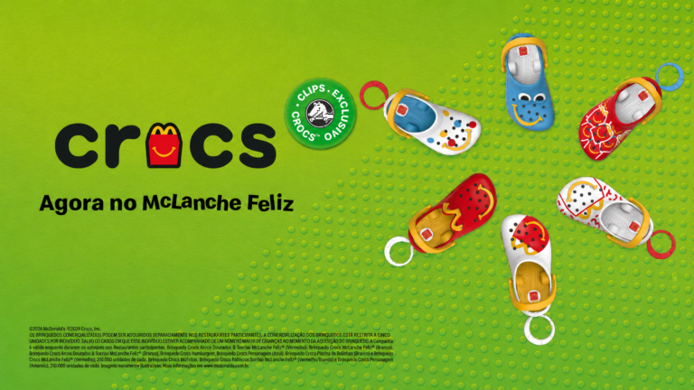 McDonald’s lança coleção de mini Crocs no McLanche Feliz e aposta em brindes que prometem conquistar fãs e colecionadores