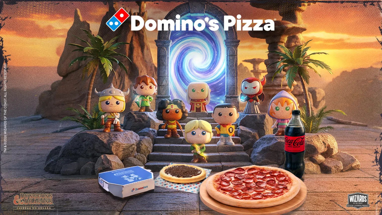 Domino’s lança combo especial e personagens colecionáveis de “A Caverna do Dragão” para fãs e colecionadores nostálgicos Domino’s lança combo especial e personagens colecionáveis de “A Caverna do Dragão” para fãs e colecionadores nostálgicos