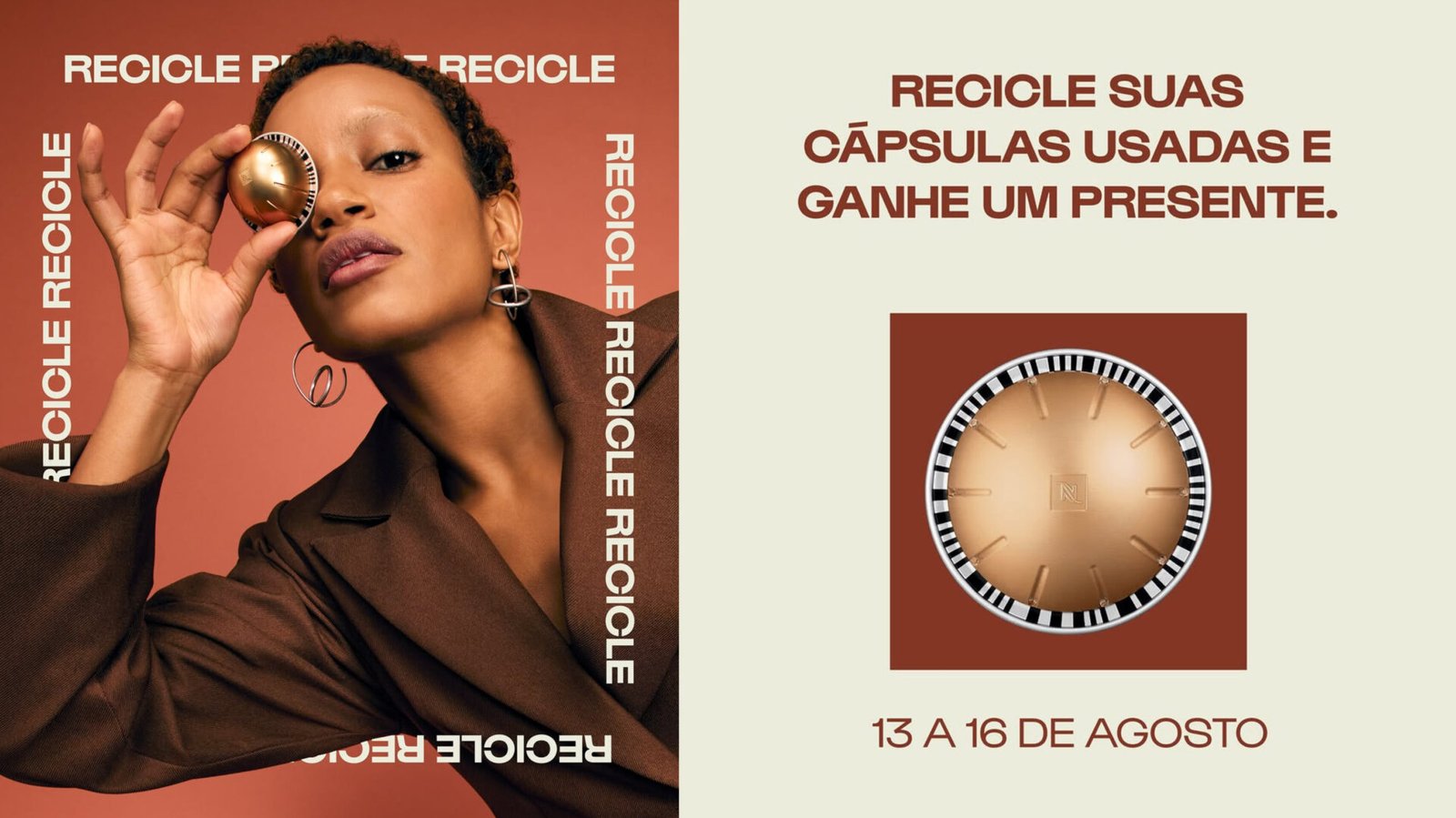 Nespresso promove ação de reciclagem e dará brinde para quem levar suas cápsulas de alumínio usadas às boutiques Nespresso promove ação de reciclagem e dará brinde para quem levar suas cápsulas de alumínio usadas às boutiques