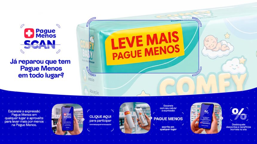 Pague Menos transforma expressão popular do varejo em campanha inovadora que libera descontos ao escanear a frase Pague Menos transforma expressão popular do varejo em campanha inovadora que libera descontos ao escanear a frase