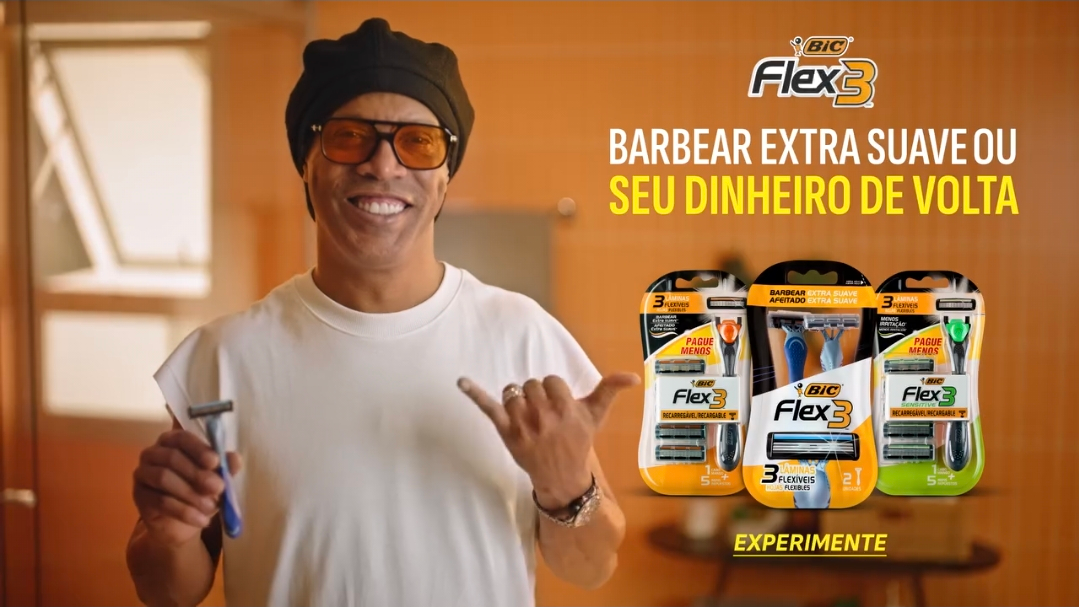 BIC lança promoção de cashback e promete dinheiro de volta via Pix para quem não aprovar o barbear com a linha BIC Flex 3 BIC lança promoção de cashback e promete dinheiro de volta via Pix para quem não aprovar o barbear com a linha BIC Flex 3