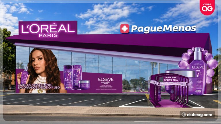 L’Oréal Paris transforma loja da Pague Menos em experiência de Elseve Colágeno com brindes e ingressos para show de Anitta
