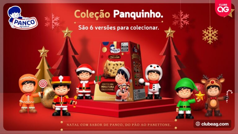 Panco lança Mini Panettone com seis miniaturas colecionáveis do Panquinho como brindes para deixar o Natal mais divertido