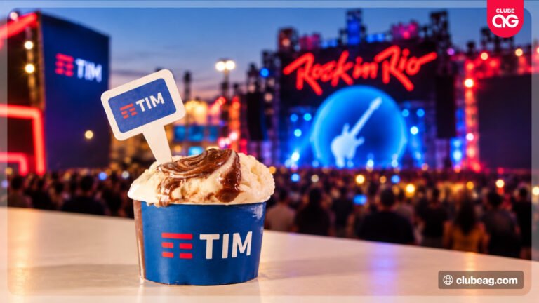 TIM leva parceria com Bacio di Latte ao Rock in Rio e oferece cobertura de gelato gratuita para visitantes no Global Village