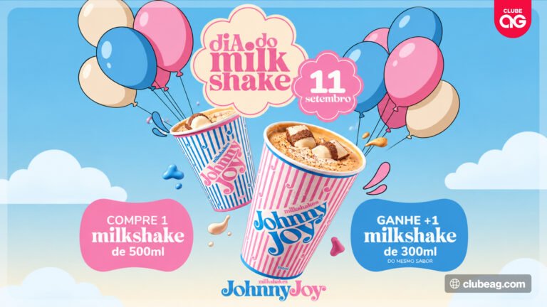 Johnny Joy realiza nova edição do Dia do Milkshake e oferece bebida grátis para clientes aproveitarem sabor em dobro