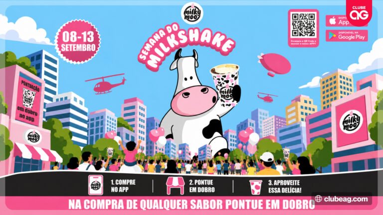Milky Moo oferece pontos em dobro no Clube Moo para celebrar o Dia do Milkshake com benefício extra aos clientes