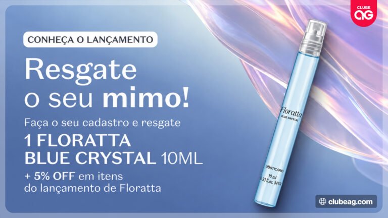 O Boticário distribui brindes de Floratta Blue Crystal e promove experimentação grátis da nova fragrância em todo o Brasil