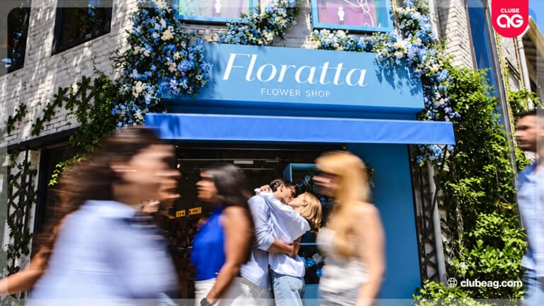 O Boticário transforma loja em Flower Shop para apresentar Floratta Blue Crystal com flores, experiências, café e brindes