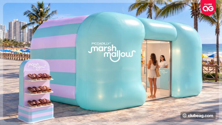 Piccadilly lança circuito de verão para a linha Marshmallow com espaço inflável, experimentação de calçados e brindes exclusivos