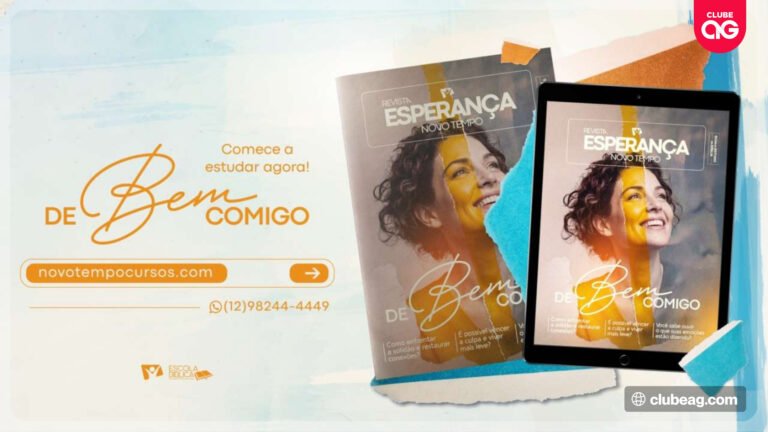 Revista Esperança Novo Tempo traz exemplar gratuito “De Bem Comigo” que reúne psicologia e reflexões sobre saúde emocional