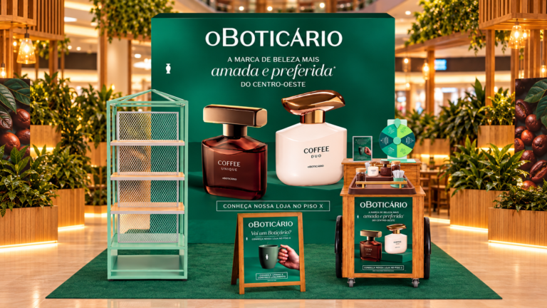 O Boticário oferece experiência com perfumes Coffee e brindes gratuitos no Goiânia Shopping durante festival dedicado ao café